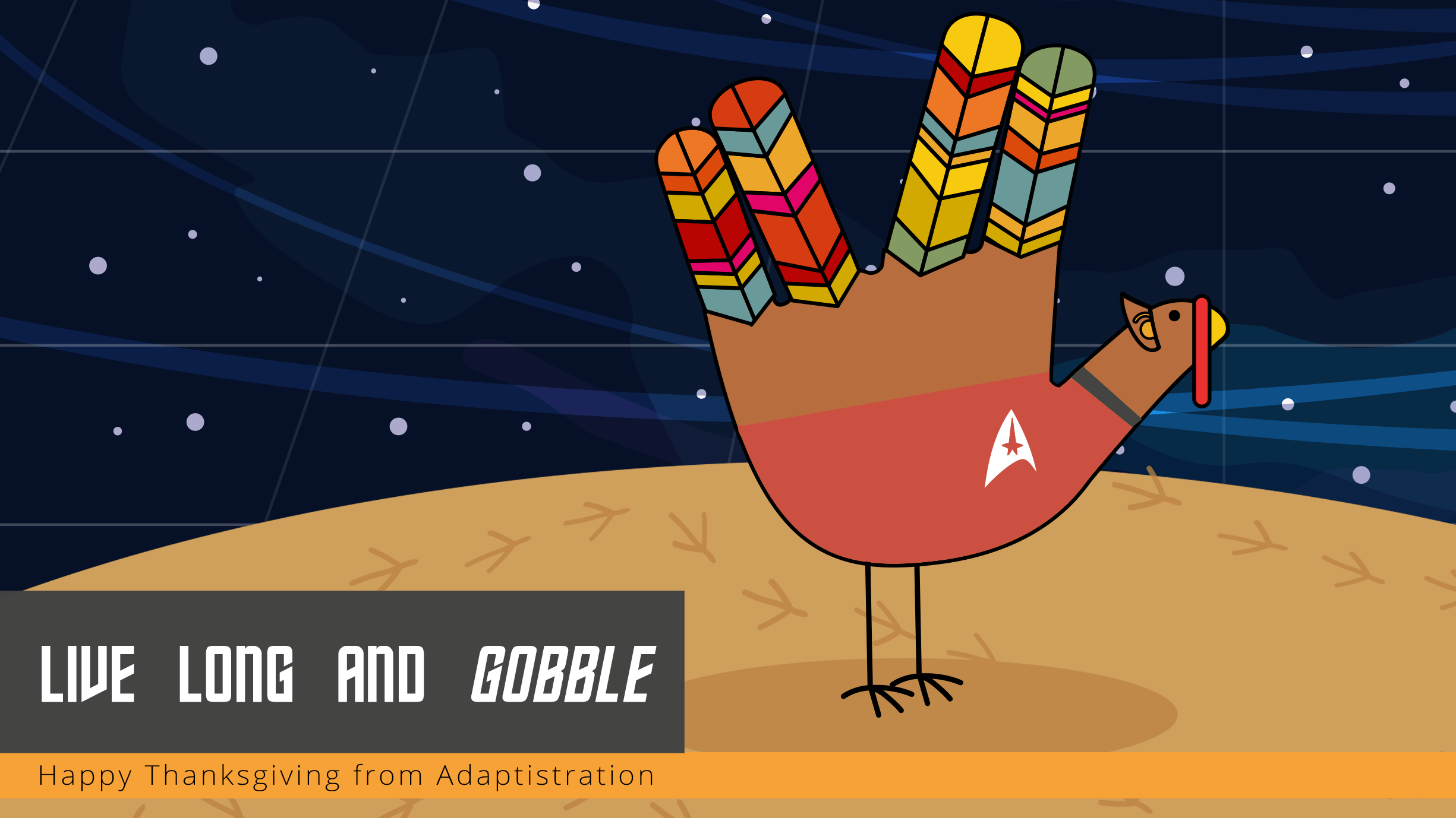  Turkey in the shape of Spock's live long and prosper hand signal.