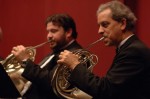 Westchester Philharmonic orchestra committee chair and principal horn, Peter Reit (right). Also pictured, Will De Vos. Photo by Susan Farley